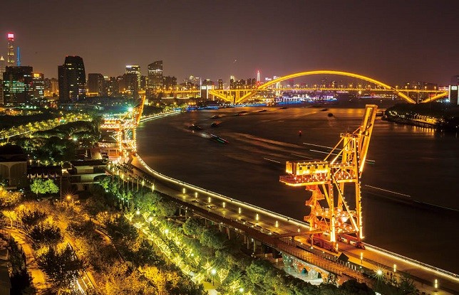 徐汇滨江夜景图片